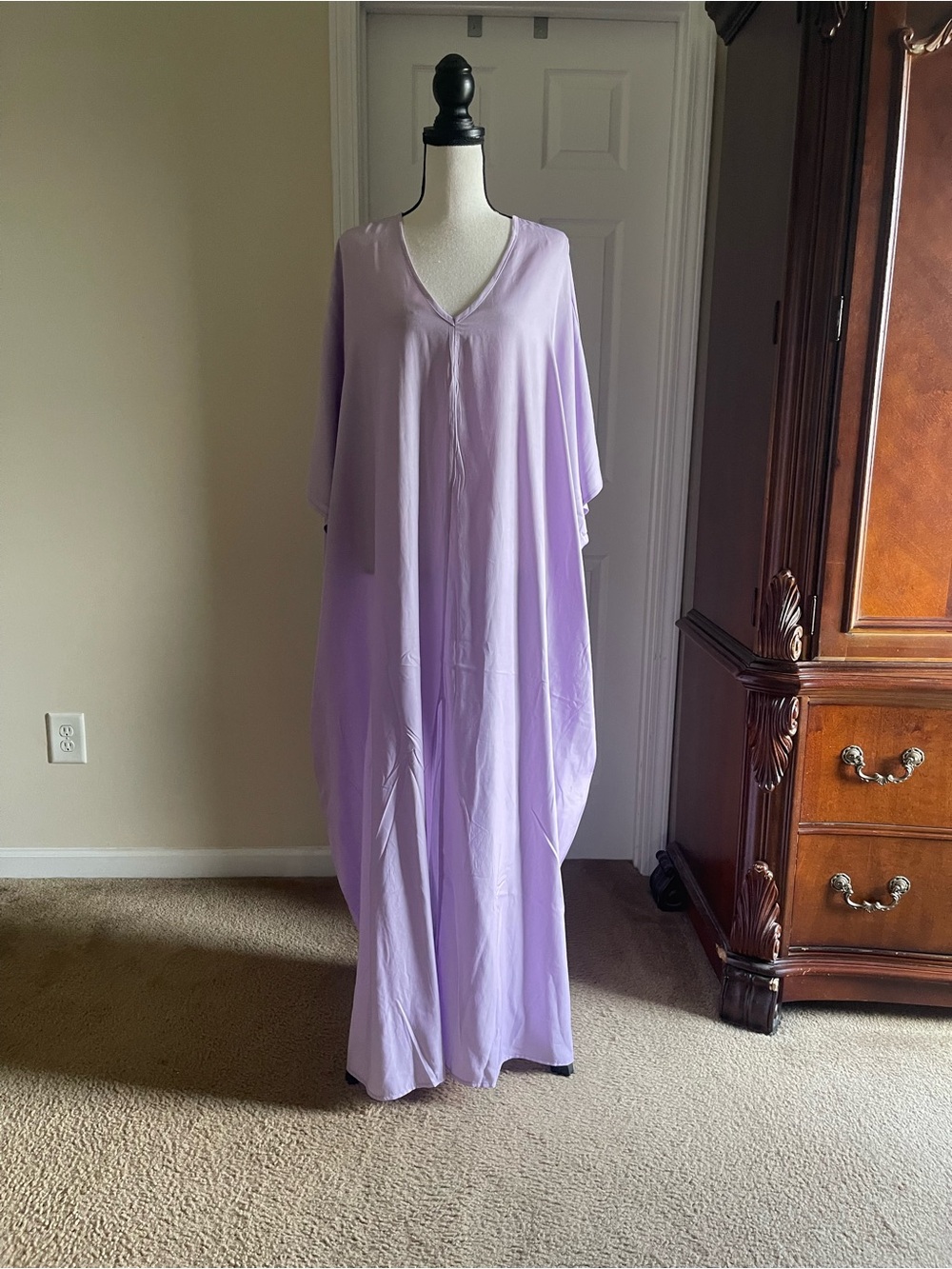 Women’s Lavender Caftan Sleep Gown - Lightweight Lounger